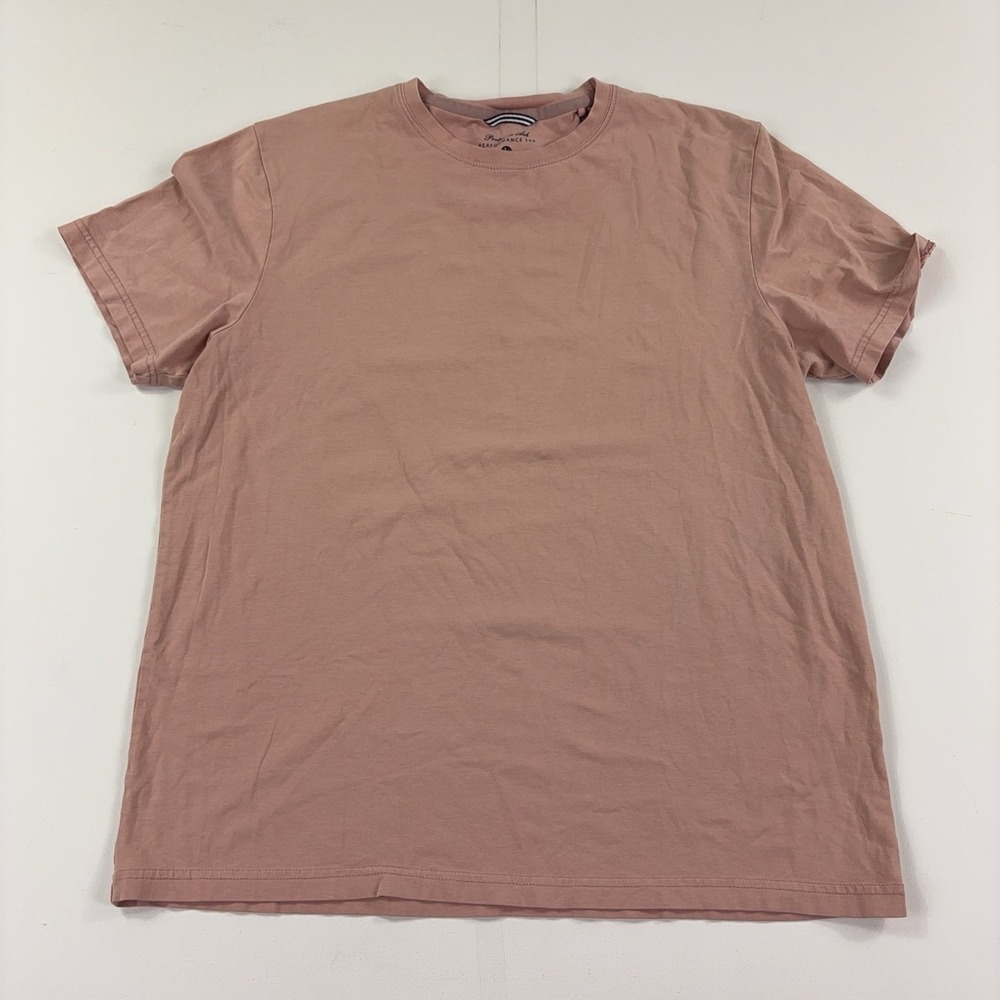 Porter & Ash Shirt Mens L Pink Performance Tagless Stretch Tee Jersey Crewneck